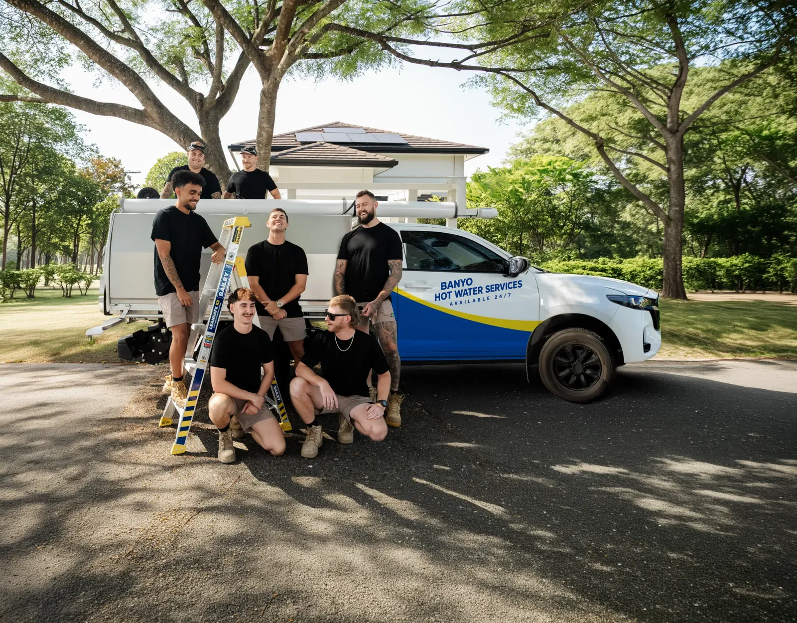 Banyo Hot Water Services team and ute